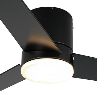 48" Hamptons Flush Mount Ceiling Fan 3 Blades with LED Lighting and Remote Control