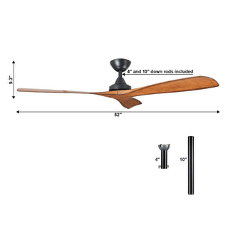 52" Jovie Hamptons Ceiling Fan with Remote Control