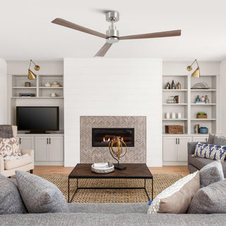 52 Inch Esther Hamptons 3-Blades Modern Downrod Mount Ceiling Fan with Remote Control