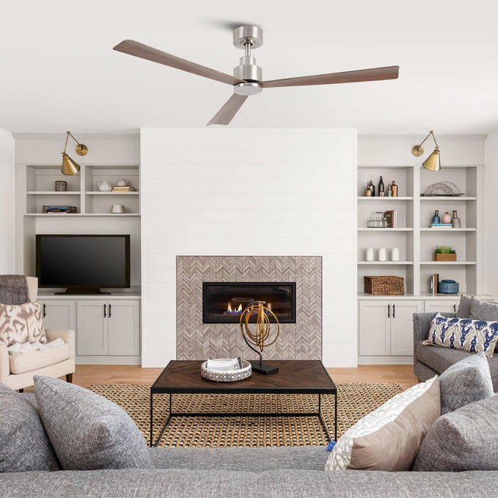 52 Inch Esther 3-Blades Modern Downrod Mount Ceiling Fan with Remote Control