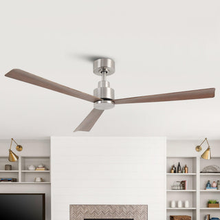 52 Inch Esther Hamptons 3-Blades Modern Downrod Mount Ceiling Fan with Remote Control