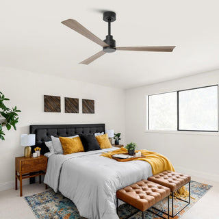 52 Inch Esther Hamptons 3-Blades Modern Downrod Mount Ceiling Fan with Remote Control