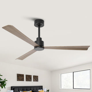 52 Inch Esther Hamptons 3-Blades Modern Downrod Mount Ceiling Fan with Remote Control