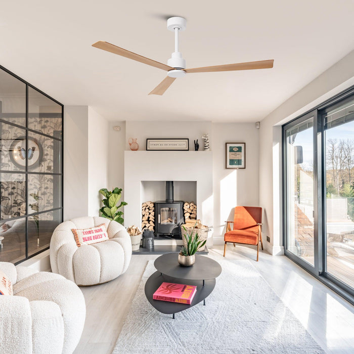 52 Inch Esther 3-Blades Modern Downrod Mount Ceiling Fan with Remote Control