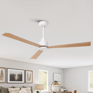 52 Inch Esther Hamptons 3-Blades Modern Downrod Mount Ceiling Fan with Remote Control