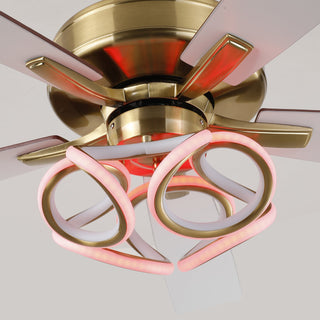 52 Inch Antique Bronze Golden Boyd Downrod Mount RGB LED Smart Fan