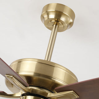 52 Inch Antique Bronze Golden Boyd Downrod Mount RGB LED Smart Fan