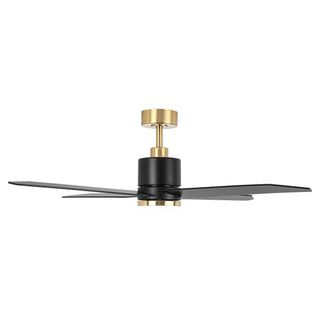 52" Ashby Hamptons Industrial Satin Nickel DC Motor Ceiling Fan with LED Lighting and Remote Control