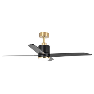 52" Ashby Hamptons Industrial Satin Nickel DC Motor Ceiling Fan with LED Lighting and Remote Control