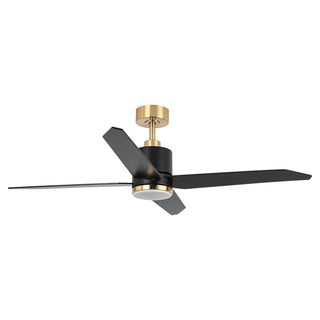 52" Ashby Hamptons Industrial Satin Nickel DC Motor Ceiling Fan with LED Lighting and Remote Control