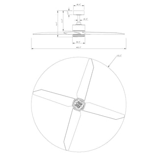 52" Ashby Hamptons Industrial Satin Nickel DC Motor Ceiling Fan with LED Lighting and Remote Control