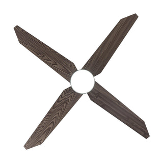 52" Ashby Hamptons Industrial Satin Nickel DC Motor Ceiling Fan with LED Lighting and Remote Control