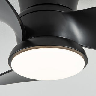 31" Mazon Modern DC Motor Flush Mount Reversible Ceiling Fan with LED Lighting and Remote Control