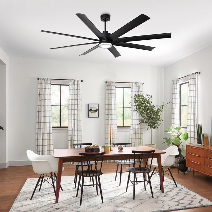 72 Inch Daugava Modern Downrod Mount Smart Fan with LED Light