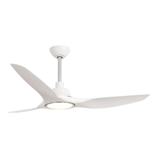 52" DC Motor 3 Blades Hamptons Modern Downrod Mount Smart Fan with LED Light