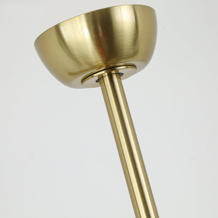 52 Inch Danube Farmhouse DC Motor Golden Downrod Ceiling Fan with Light