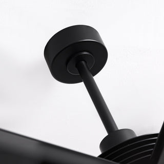 213 cm / 254 cm / 305 cm Black Extra Large Ceiling Fan with Dimmable Lighting Remote Control for Warehouses Gyms & Indoor/Outdoor Use