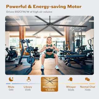 305 cm Jupiter Industrial HVLS Extra Large Aluminum Ceiling Fan 36,000 CFM  for Warehouses Gyms & Large Commercial Spaces