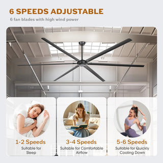 305 cm Jupiter Industrial HVLS Extra Large Aluminum Ceiling Fan 36,000 CFM  for Warehouses Gyms & Large Commercial Spaces