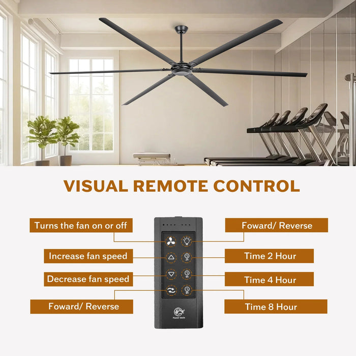 120 Inch HVLS Fan Jupiter Industrial Aluminum Extra Large Ceiling Fan with Remote Control