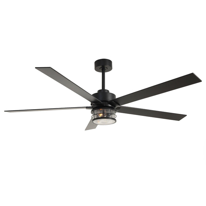 65" Modern Reversible Ceiling Fan with Lighting and Remote Control