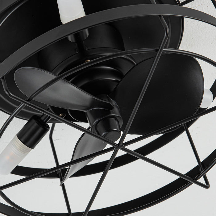 13" Madurai Farmhouse Flush Mount Reversible Ceiling Fan with Lighting and Remote Control