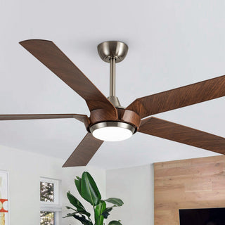 65" Fury Hamptons Farmhouse DC Motor Downrod Mount Ceiling Fan with Lighting and Remote Control