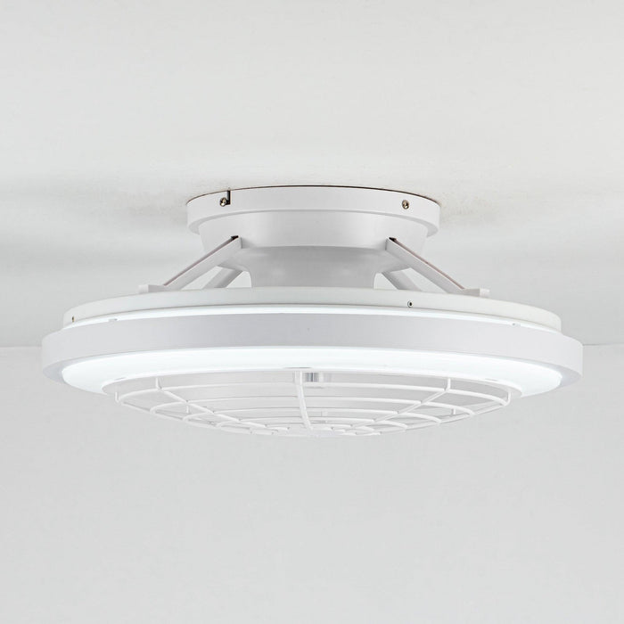 20" Ikon Modern DC Motor Flush Mount Reversible Ceiling Fan with Lighting and Remote Control