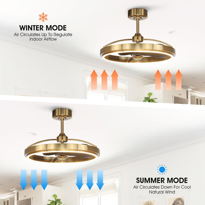 27" Arthur Industrial DC Motor Downrod Mount Ceiling Fan with Lighting and Remote Control