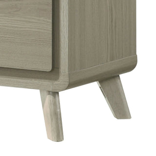 ainier 25" Modern Gray Wood Nightstand with 2 Drawers