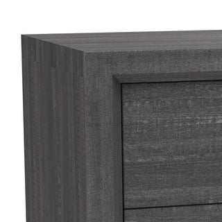 Modern Lucien Wood Nightstand with 2 Drawers For Bedroom