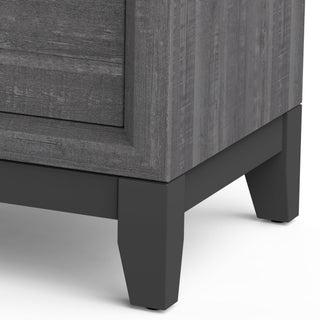 Modern Lucien Wood Nightstand with 2 Drawers For Bedroom