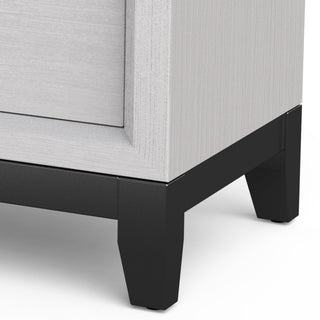 Modern Lucien Wood Nightstand with 2 Drawers For Bedroom