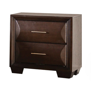 Hinwitz Solid Wood Transitional Nightstand with Two Drawers
