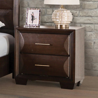 Hinwitz Solid Wood Transitional Nightstand with Two Drawers