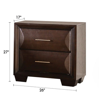 Hinwitz Solid Wood Transitional Nightstand with Two Drawers
