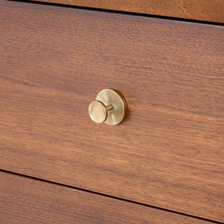 Hepburne 26" Walnut Mid-Century Nightstand with Touch Light
