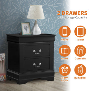 Louis Philippe Transitional Nightstand For Bedroom