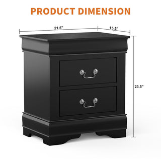 Louis Philippe Transitional Nightstand For Bedroom