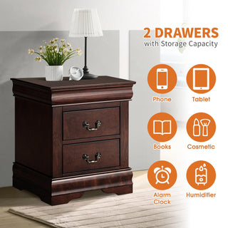 Louis Philippe Transitional Nightstand For Bedroom