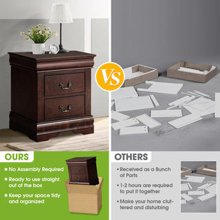 Louis Philippe Transitional Nightstand For Bedroom