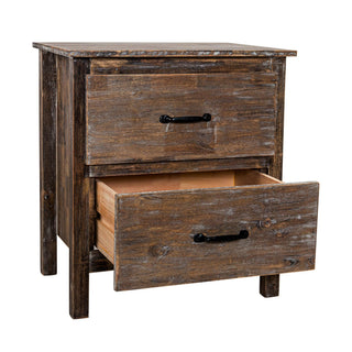 Solid Wood Farmhouse Nightstand Side Table For Bedroom