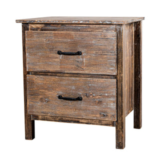 Solid Wood Farmhouse Nightstand Side Table For Bedroom
