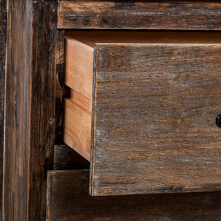 Solid Wood Farmhouse Nightstand Side Table For Bedroom