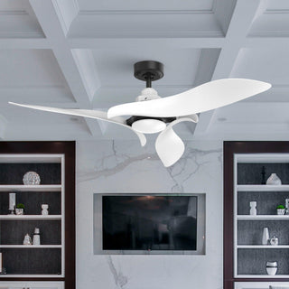Black 54" DC Motor 6 Speed Ceiling Fan with LED Lighting