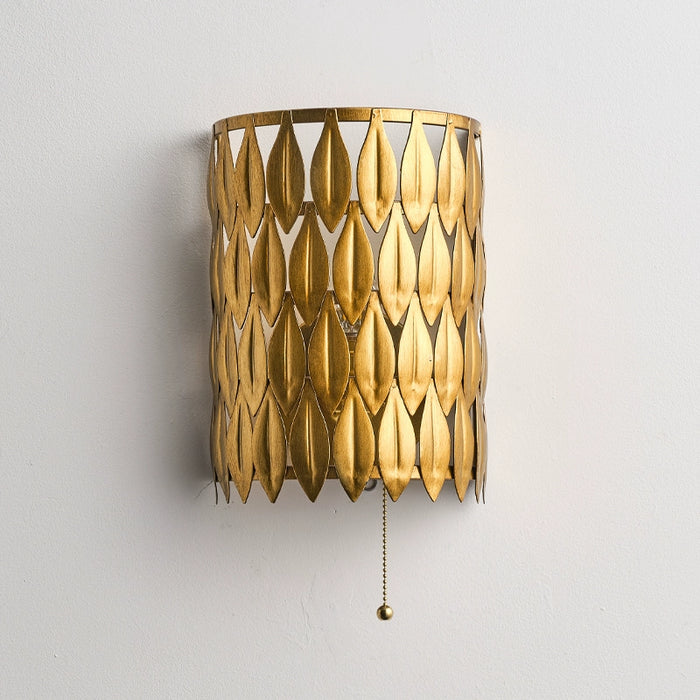 Vintage Gold Leaf Wall Sconce Lighting