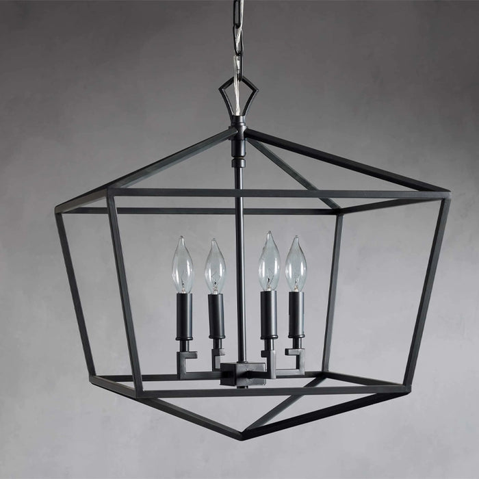 4-Light Industrial Simple Pendant Lighting with Adjustable Hanging Length