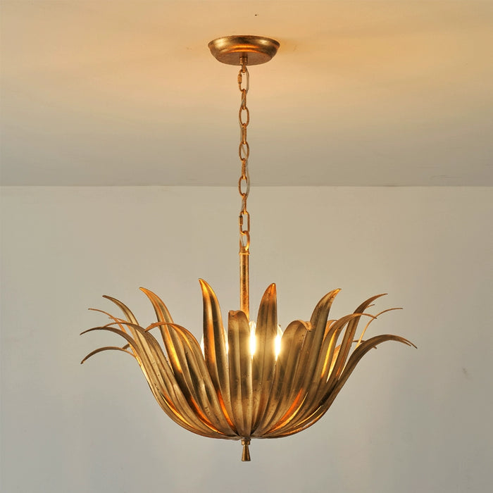 6-Light Industrial Flower Pendant Lighting with Adjustable Hanging Length