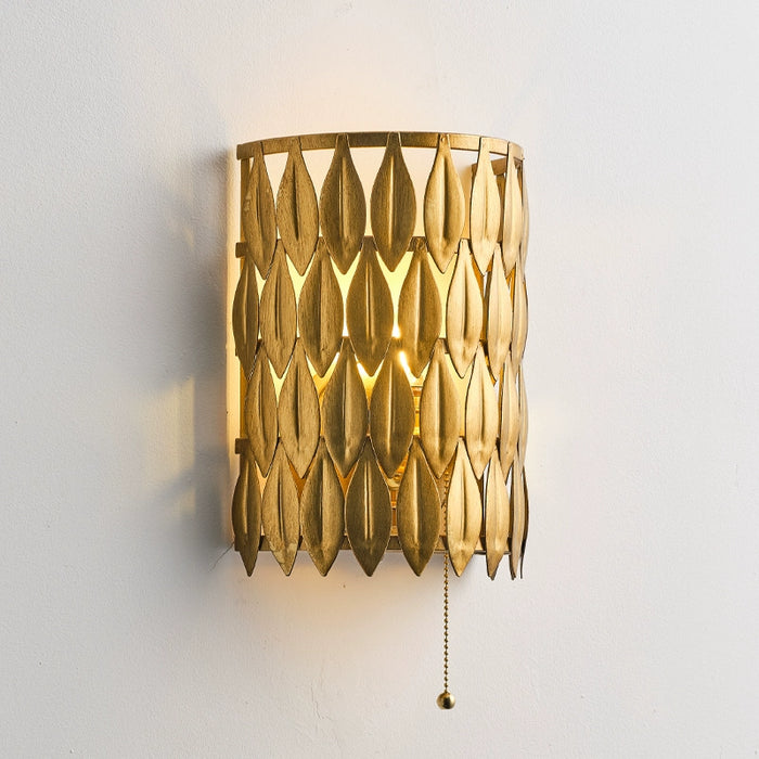 Vintage Gold Leaf Wall Sconce Lighting