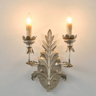 Rustic Leaf Candelabra Wall Sconces Lighting in Living Room, Dining Room, Entrance
